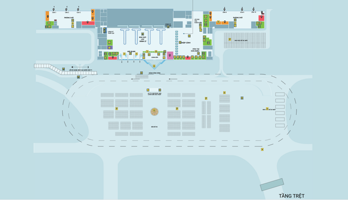 Ga đến tầng trệt ga Quốc tế sân bay Quốc tế Đà Nẵng