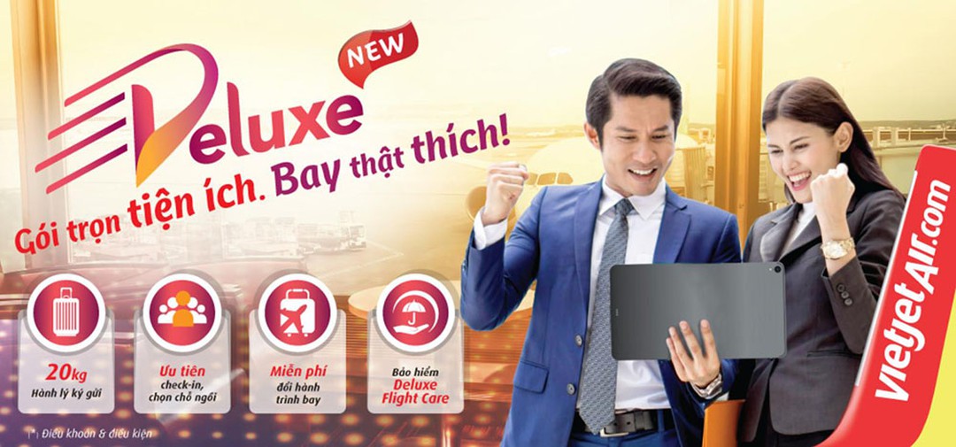 Tiện ích vé máy bay Deluxe Vietjet Air