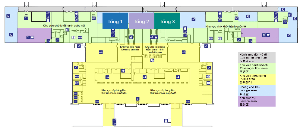 Sơ đồ tầng 2 sân bay Vân Đồn