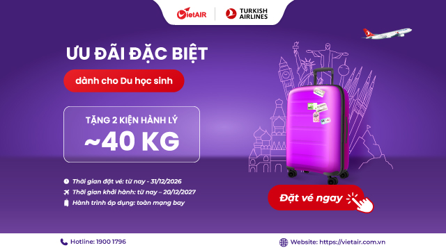 Hành lý ký gửi - vé máy bay du học Nga