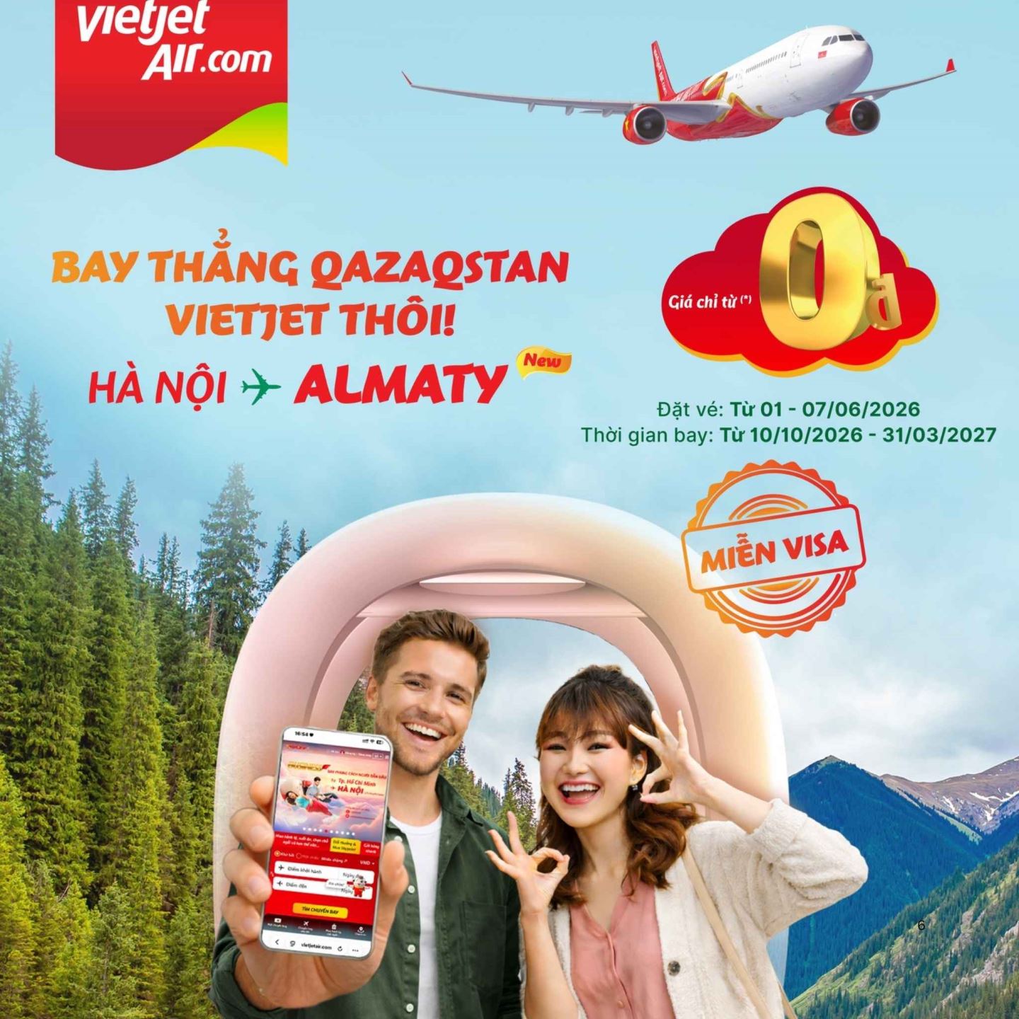 Vé máy bay đi Almaty