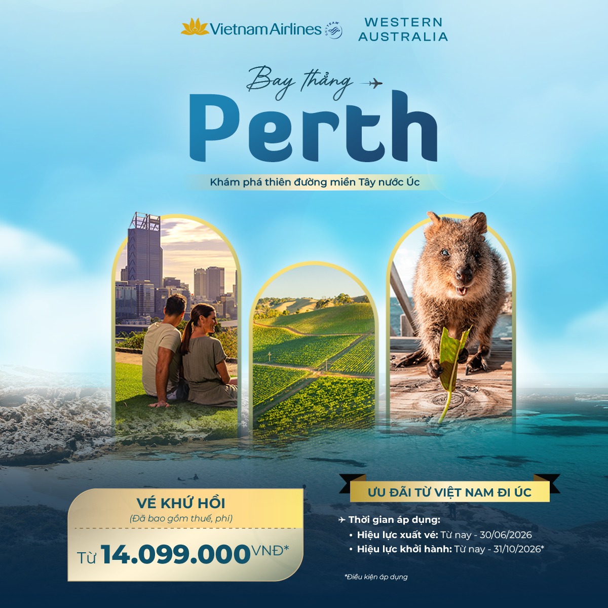 Vé máy bay đi Perth