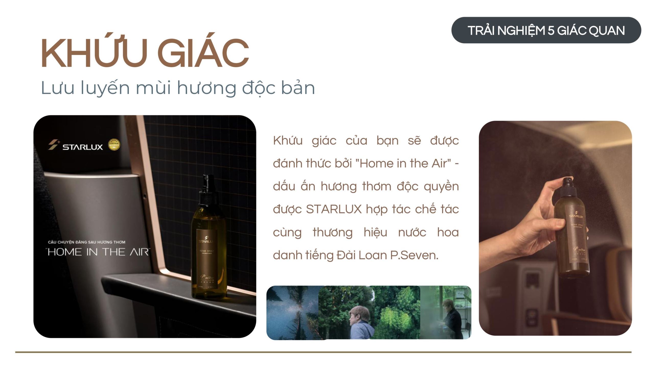 trải nghiệm khứu giác trên chuyến bay Starlux Airlines