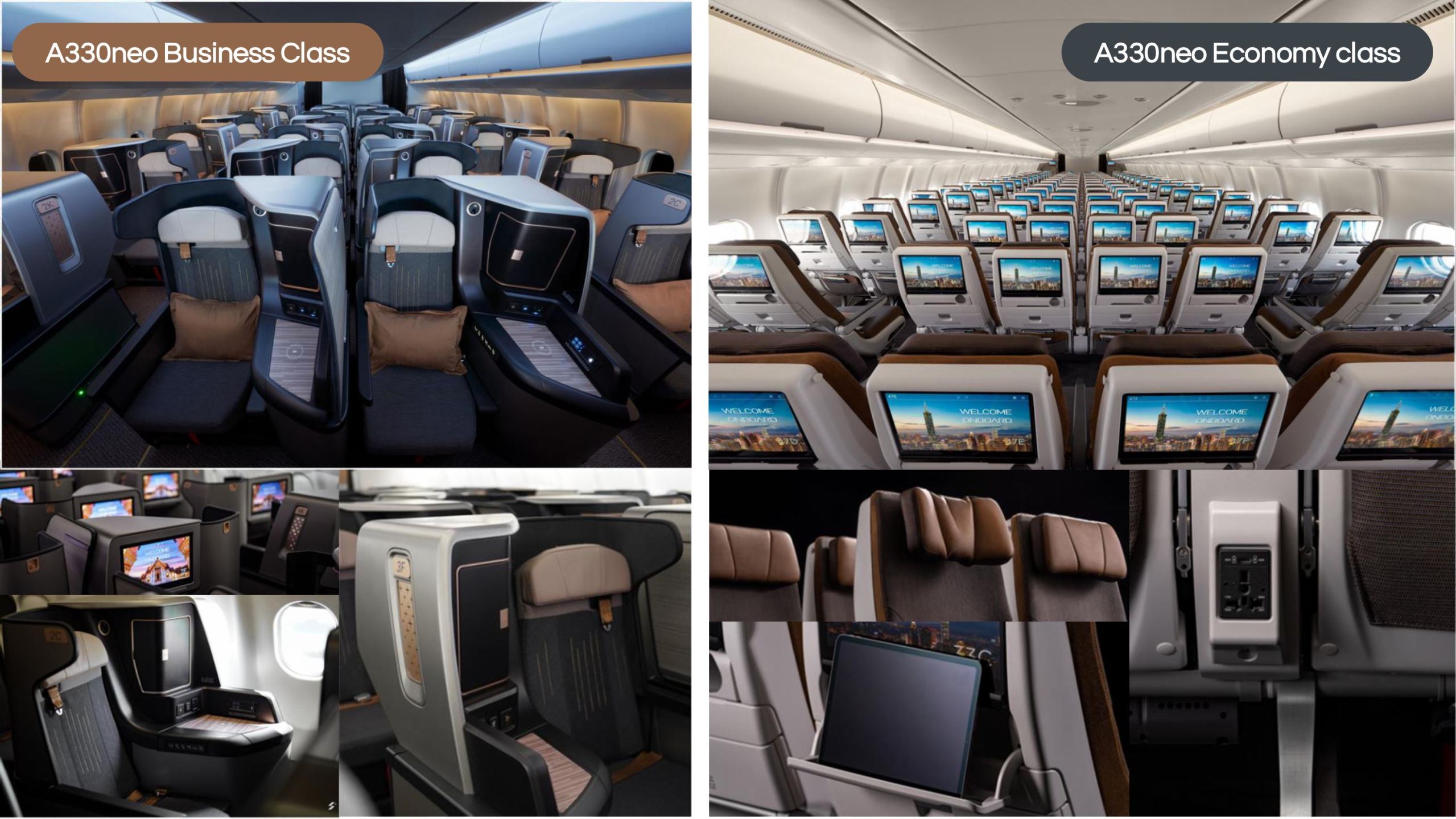 Các hạng ghế máy bay A330neo Starlux Airlines