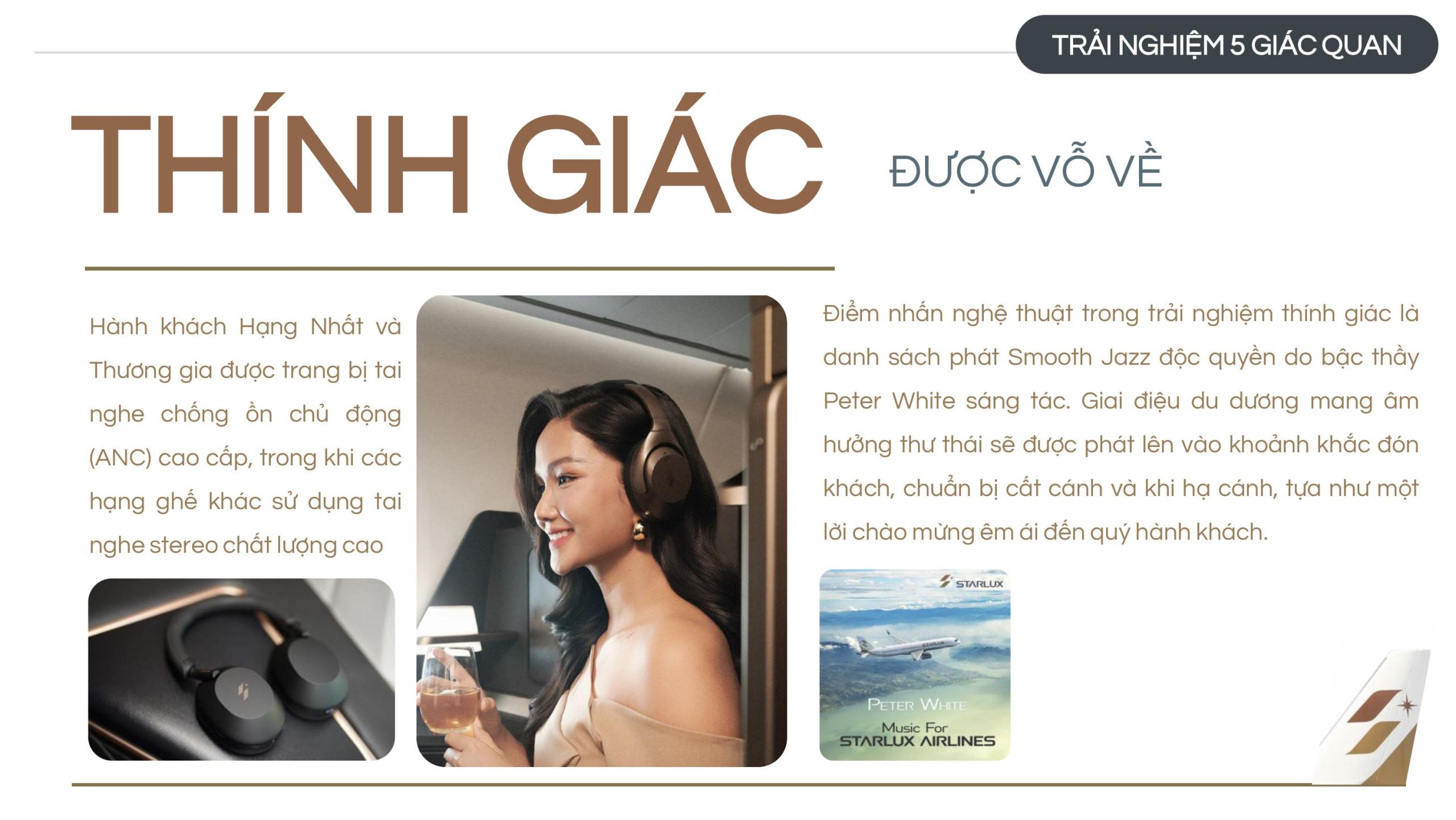 Trải nghiệm thính giác trên chuyến bay Starlux Airlines