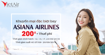 Bay đẳng cấp cùng Asiana Airlines với giá vé đi Hàn chỉ 200 USD