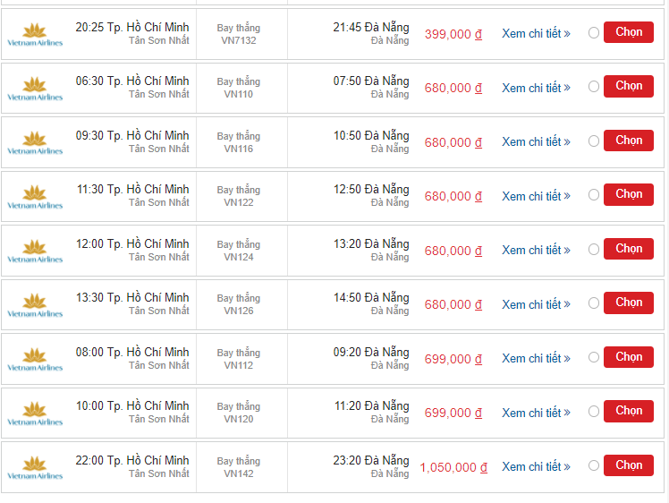 vé máy bay Côn Đảo đi Đà Nẵng tháng 10