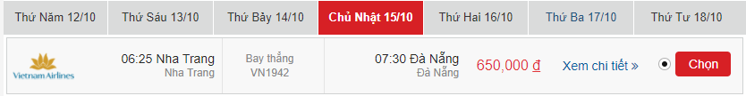 vé máy bay Nha Trang đi Đà Nẵng tháng 10