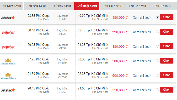 Giá vé máy bay Phú Quốc đi Đà Nẵng tháng 10
