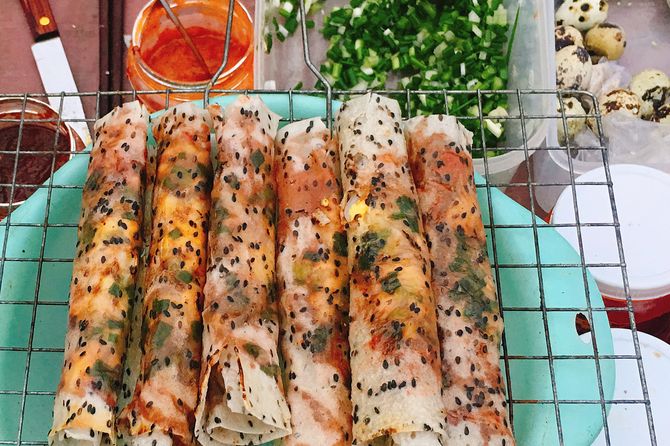 bánh tráng nướng mắm ruốc - đặc sản Bình Thuận