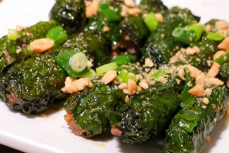 chả cuốn lá bưởi