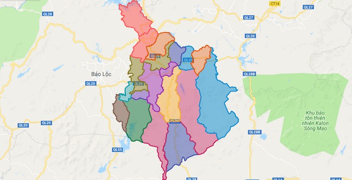 vị trí địa lý Di Linh