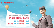 Cất cánh cùng Asiana Airlines giá tốt bất tận
