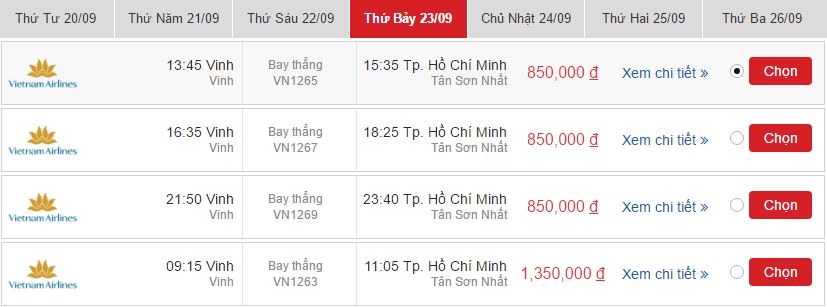 đặt vé máy bay Vinh đi Phú Quốc Vietnam Airlines 2