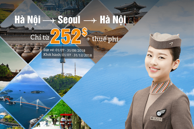 Asiana mở khuyến mại cho hành trình đi Hàn Quốc