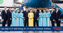Cập nhật vé nội địa rẻ nhất tháng 10-11-12 của Vietnam Airlines