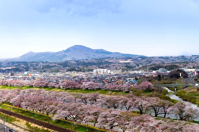 Thành phố Sendai từ trên xuống