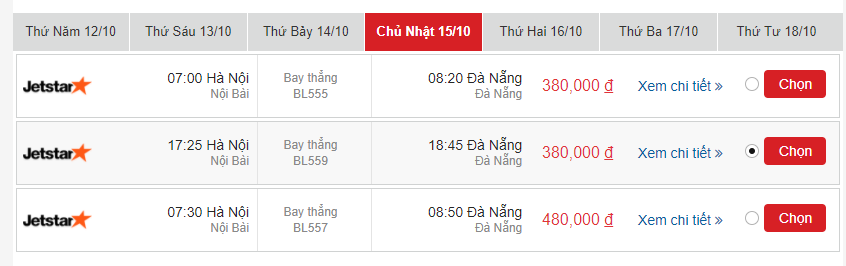 Giá vé máy bay Huế đi Đà Nẵng