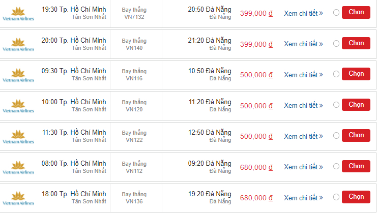 vé máy bay Quy Nhơn đi Đà Nẵng tháng 10