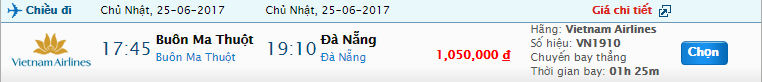 Vé máy bay Buôn Ma Thuột đi Đà Nẵng tháng 6