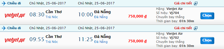 Vé máy bay Cần Thơ đi Đà Nẵng 1