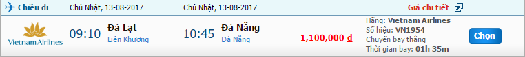 Vé máy bay Đà Lạt đi Đà Nẵng tháng 8 2