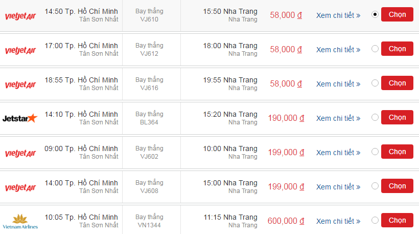 vé máy bay Đà Lạt đi Nha Trang khứ hồi 2