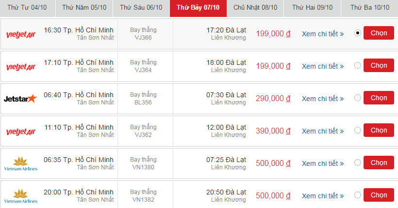 vé máy bay Đà Lạt đi Nha Trang khứ hồi 4