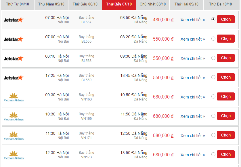 Vé máy bay đi Đà Nẵng