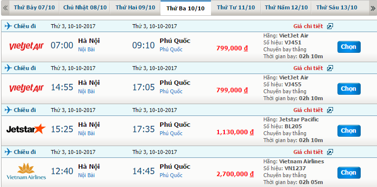 Vé máy bay Điện Biên đi Phú Quốc 2