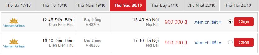 vé máy bay Điện Biên đi Phú Quốc Vietnam Airlines khứ hồi 2