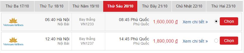 vé máy bay Điện Biên đi Phú Quốc Vietnam Airlines khứ hồi 3