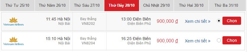 vé máy bay Điện Biên đi Phú Quốc Vietnam Airlines khứ hồi 5