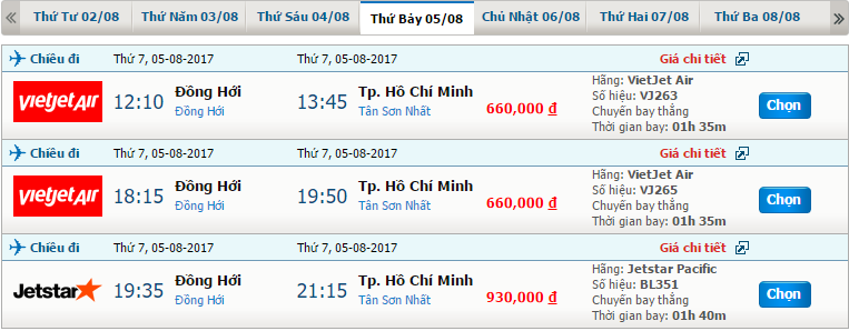 Vé máy bay Đồng Hới đi Phú Quốc giá rẻ duy nhất trong ngày 1