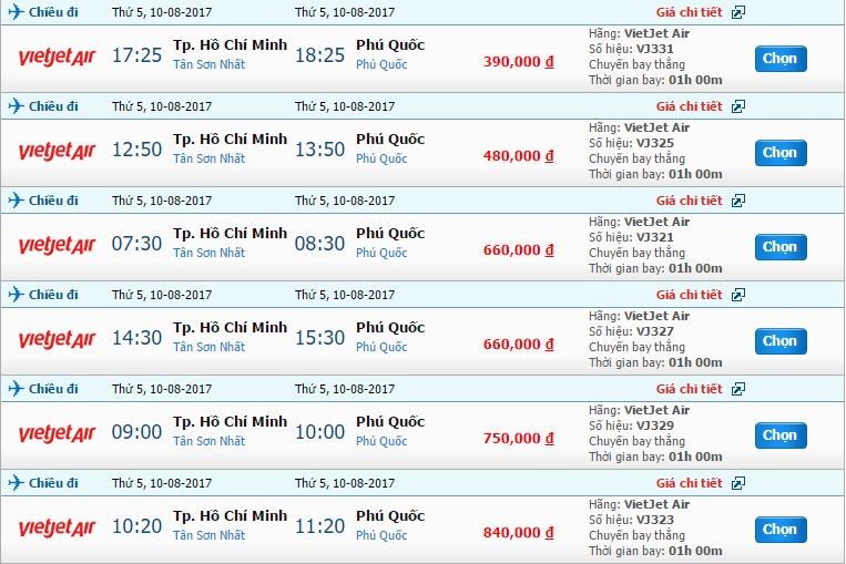 Vé máy bay giá rẻ Sài Gòn đi Phú Quốc 2