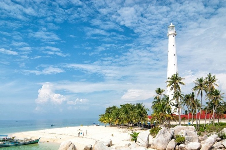 Bãi biển xanh ở Java