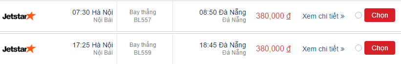 Vé máy bay Pacific Airlines Hà Nội đi Đà Nẵng cuối tháng 9