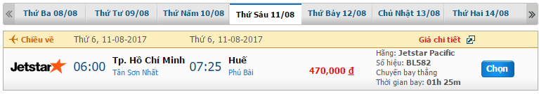 Vé máy bay Jetstar Pacific từ Huế đi Đà Nẵng khứ hồi 4