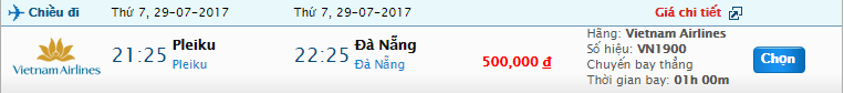 Vé máy bay Pleiku đi Đà Nẵng 2