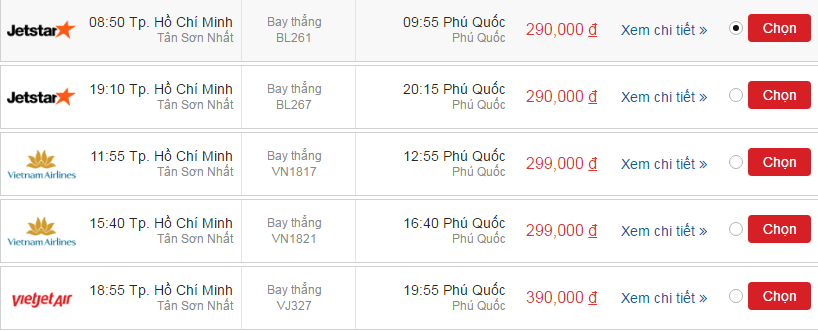 Vé máy bay giá rẻ Rạch Giá đi Phú Quốc khứ hồi