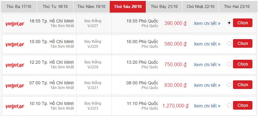 vé máy bay Thanh Hóa đi Phú Quốc Vietjet khứ hồi 3