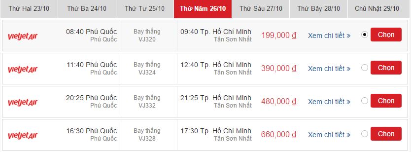 vé máy bay Thanh Hóa đi Phú Quốc Vietjet khứ hồi 4
