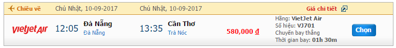 Vé máy bay từ Cần Thơ đi Đà Nẵng khứ hồi 6