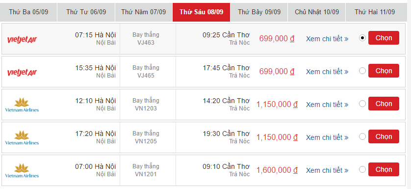 Vé máy bay từ Cần Thơ đi Nha Trang khứ hồi 5