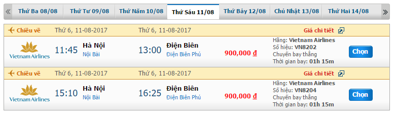 Vé máy bay Điện Biên đi Đà Nẵng khứ hồi 4