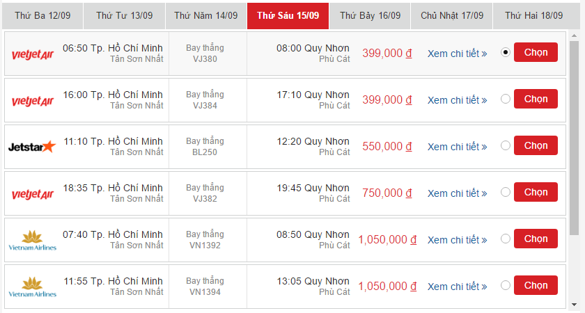 Vé máy bay từ Quy Nhơn đi Nha Trang khứ hồi 5
