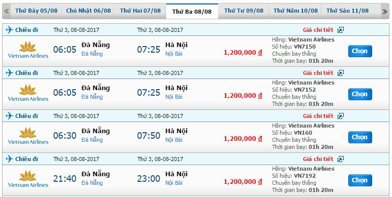 Vé máy bay Việt Nam Airlines đi Hà Nội giá rẻ 2