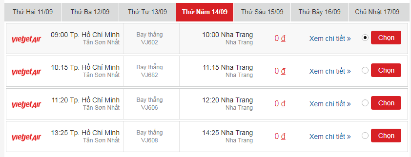 Tìm hiểu tấm vé máy bay VietJet Air Hồ Chí Minh đi Nha Trang khứ hồi 1