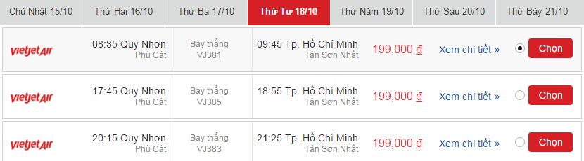 Vé máy bay VietJet Air Quy Nhơn đi Phú Quốc khứ hồi 1