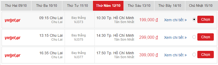 Vé máy bay Vietjet Air từ Chu Lai đi Phú Quốc 2